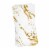 600 Napkins - White with Gold Marble Paper Dinner Napkins Perspective: back