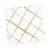 600 Napkins - White with Gold Diamond Paper Beverage/Cocktail Napkins Perspective: back
