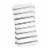 White with Silver Stripes Paper Dinner Napkins (600 Napkins) Perspective: back