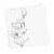 White with Silver Antique Floral Paper Beverage/Cocktail Napkins (600 Napkins) Perspective: back