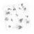White with Silver Paint Splatter Paper Beverage/Cocktail Napkins (600 Napkins) Perspective: back