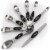Stainless Steel Magnetic Measuring Spoons, 8 Piece Set with Leveler Perspective: back