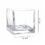 WHOLE HOUSEWARES 4 Inch Square Glass Cube Vase Perspective: back