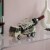Decorative Rustic Metal White Single Bottle Cement Truck Wine Holder for Tabletop or Perspective: back
