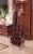 Vintage Wood and Metal Guitar Shaped 9 Bottle Freestanding Decorative Wine Holder Perspective: back