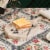 Vintiquewise QI003841 1 x 15.75 x 11 in. Wooden Leaf Shape Serving Tray Display Platter, Beig Perspective: back