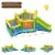 Inflatable Slide Bouncer Ball Pit Basketball Dart Game Without Blower Perspective: back