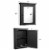 Bathroom Mirror Cabinet Wall Mounted Adjustable Shelf Medicine Black Perspective: back
