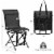 Gymax Folding 360° Silent Swivel Hunting Chair Blind Chair All-weather Outdoor Perspective: back