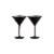 Stolzle Lausitz Olympia Cocktail Glasses - Matte Black/Silver - 2 Pack Perspective: back