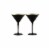 Stolzle Lausitz Olympia Cocktail Glasses - Matte Black/Gold - 2 Pack Perspective: back
