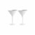 Stolzle Lausitz Olympia Cocktail Glasses - Matte White/Silver - 2 Pack Perspective: back