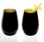 Stolzle Lausitz Olympia Tumbler - Matte Black/Gold Perspective: back