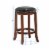Costway 24'' Swivel Bar stool Leather Padded Dining Kitchen Pub Bistro Chair Backless Perspective: back