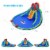Costway Inflatable Bounce House Kids Water Splash Pool Dual Slides Climbing Wall without Blow Perspective: back