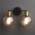 Costway 2 light Vanity Bathroom Light with 7 in Round Clear Glass Shade Vintage Wall Sconce Perspective: back