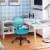Costway Mesh Office Chair Low-Back Armless Computer Desk Chair Adjustable Height Perspective: back