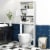 Bathroom Wood Organizer Shelf Over-the-toilet Storage Rack W/Cabinet Spacesaver Perspective: back