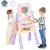 Gymax Height Adjustable Kids Easel Double Sided Art Easel Purple Home Perspective: back