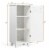 Bathroom Cabinet Free Standing Storage Side Table Organizer Adjustable Shelf Perspective: back