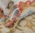 Feizy Abelia Tufted Suzani Wool Area Rug - Golden Olive/Vermilion Perspective: back