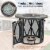 Gymax 32 Patio Round Fire Pit Table 30,000 BTU Propane Gas w/ Fire Glasses Perspective: back