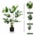 4FT Artificial Monstera Deliciosa Tree 2-Pack Fake Plant Faux Tree for Decor Perspective: back
