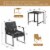3PCS Patio Rattan PE Wicker Bistro Set Outdoor Furniture Set w/ Table & Cushion Perspective: back