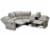 Living Style Nealy Sofa Sectional Couch - Gray Perspective: back