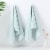 PiccoCasa 100% Ribbed Cotton 2 Pcs Absorbent Drying Face Towels Perspective: back