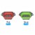 CASA -J Collapsible Colander Set of 2 Small Silicone Square Strainer Perspective: back
