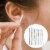 VOCOSTE 10pcs Earwax Cleaning Tool Portable Stainless Steel Ear Care Kit Perspective: back