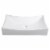 Aquaterior® 2 Pack Rectangle Porcelain Above Counter Vessel Sink Basin with Pop up Drain Perspective: back