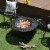 Slickblue Outdoor Fire Pit with BBQ Grill and High-temp Resistance Finish Perspective: back