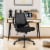 Slickblue Adjustable Mesh Office Chair Rolling Computer Desk Chair with Flip-up Armrest Perspective: back
