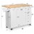 Gymax Drop-Leaf Kitchen Island Trolley Cart Wood Storage Cabinet w/ Spice Rack Black Perspective: back