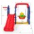 Gymax 3 in 1 Toddler Climber and Swing Set Kid Climber Slide Playset w/Basketball Hoop Perspective: back