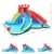 Costway Inflatable Water Slide Crab Dual Slide Bounce House Splash Pool Without Blower Perspective: back