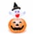 Costway 5 Ft Halloween Blow-up Inflatable Ghost in Pumpkin w/ LED Bulb Yard Decoration Perspective: back