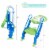 Gymax Foldable Potty Training Toilet Seat w/ Step Stool Ladder Adjustable for kids Perspective: back