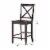 Gymax Set of 2 24'' Counter Height Barstools Kitchen Dining Chairs Rubber Wood Frame Perspective: back