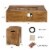 48''x27'' 50,000 BTU Propane Fire Pit Table Set w/ Side Table Tank Storage & Cover Perspective: back