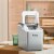 Costway Portable Ice Maker Machine Countertop 26Lbs/24H Self-cleaning w/ Scoop Silver Perspective: back