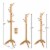 Gymax Wooden Coat Rack Hanger Hall Tree Entryway w/ 10 Hooks 2 Heights Oak Perspective: back