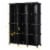Gymax 12 Cube Storage Organizer Plastic Organizer Units w/ Steel Frame Black Perspective: back