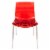 LeisureMod Astor Modern Rain Drop Design Dining Chair in Red Set of 4 Perspective: back