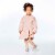 Long Sleeve Fleece Dress Soft Pink Perspective: back