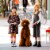 Printed Poodles Long Sleeve Dress Perspective: back