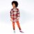Printed Shirt Dress With Long Sleeves Perspective: back