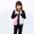 Plush Sleeveless Vest Rainbow Perspective: back